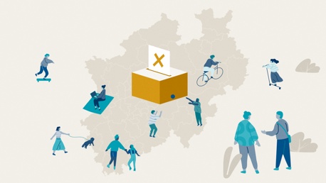 Grafik zu landesweiten Ergebnissen der Kommunalwahl.